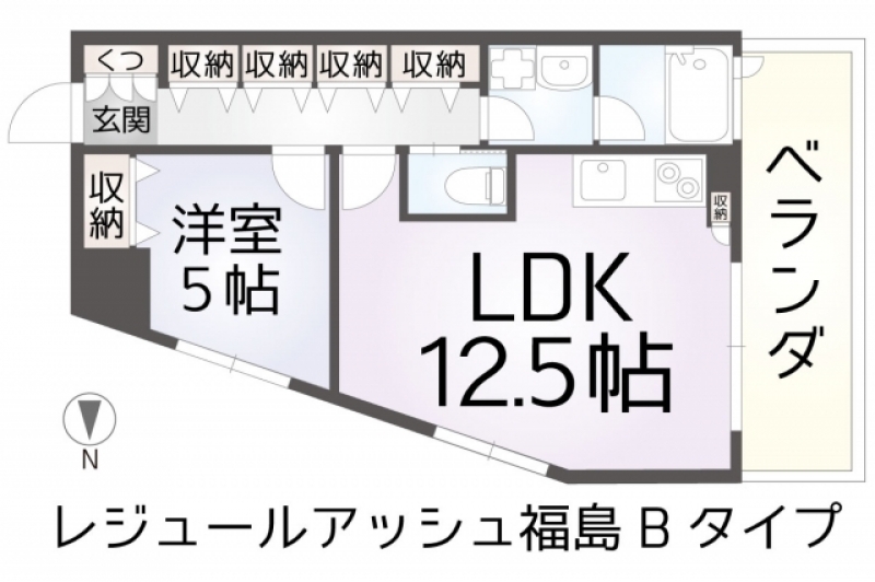 レジュールアッシュ福島  402号室