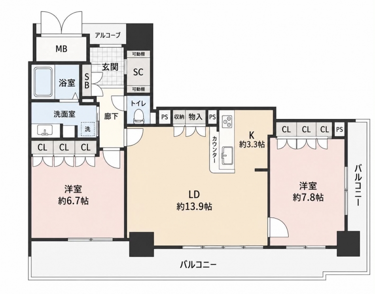 なんばグランドマスターズタワー 1810号室